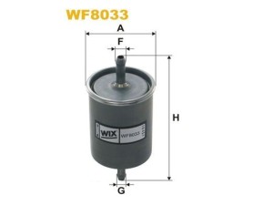 WF8033 (WIX FILTERS) Фильтр топливныйVW Caddy II 95-04 SEAT Ibiza 93-02 Peugeot 306 93-02