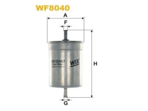 WF8040 (WIX FILTERS) Фильтр топливныйSkoda Superb 01-08 Renault Clio I 90-98 Ford Galaxy 94-06