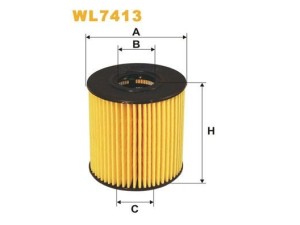 WL7413 (WIX FILTERS) Фильтр масляныйToyota ProAce 13-16 Peugeot Boxer 06-14 Ford Focus III 11-18