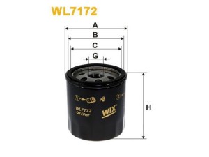 WL7172 (WIX FILTERS) Фільтр маслянийToyota Corolla 07-13 Lexus GS 05-11 Mini Cooper R50 00-06