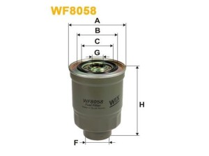 WF8058 (WIX FILTERS) Фильтр топливныйHyundai H-1 97-04 Kia Carnival 98-06 Mitsubishi Pajero II 91-99