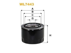 WL7443 (WIX FILTERS) Фильтр масляныйFiat Ducato 14- Fiat Ducato 06-14 Iveco Daily E5 11-14