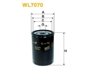 WL7070-12 (WIX FILTERS) Фильтр масляныйVW Passat B2 81-88 VW Transporter T4 90-03 Audi A6 94-97