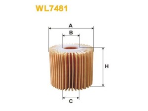 WL7481 (WIX FILTERS) Фильтр масляныйToyota Yaris 05-12 Toyota Corolla 13-18 Subaru Trezia 11-14