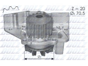 C119 (DOLZ) Помпа системы охлажденияFiat Ducato 94-02 Peugeot Partner 96-08 Citroen Berlingo 96-08