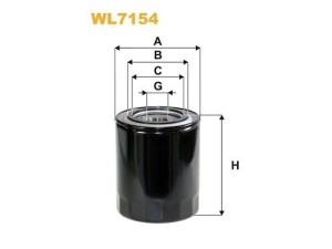 WL7154 (WIX FILTERS) Фильтр масляныйHyundai H-1 97-04 Kia Carnival 98-06 Mitsubishi Pajero II 91-99