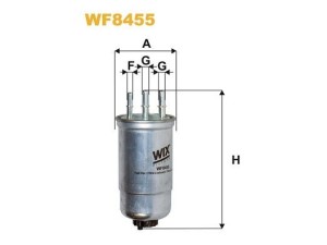 WF8455 (WIX FILTERS) Фильтр топливныйRenault Logan 04-13 Dacia Duster 10-17 Dacia Logan 04-12