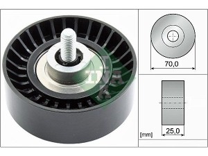 532 0655 10 (INA) Ролик поліклинового ременяFord Mondeo IV 07-15 Ford Focus III 11-18 Volvo V70 07-16