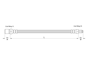 FT8350 (K&K) Шланг тормозной переднийFiat Punto 93-99 Alfa Romeo GTV 94-05 Lancia Dedra 89-99