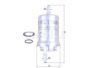 KL176/6D (KNECHT) Фильтр топливныйVW Caddy III 04-15 Audi A3 03-12 Skoda Octavia A5 04-13