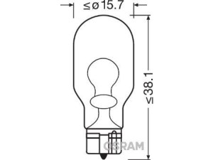 921-02B (OSRAM) Лампа фонаря безцокольная стоп-сигнала 12V W16W 16W W2Audi A6 11-18 Skoda Superb 08-15 Renault Megane III 09-16