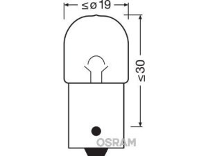 5007 (OSRAM) Лампа ліхтаря габарит 12V 5W R5W BA15sRenault Trafic 00-14 Hyundai Trajet FO 00-08 Ford Transit 06-14