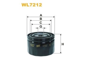 WL7212 (WIX FILTERS) Фильтр масляныйHonda Civic 95-00 Honda Accord CG/СH 98-02 Land Rover Freelander 96-06