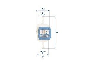 31.012.00 (UFI) Фильтр топливныйVW Transporter T4 90-03 Audi 100 82-91 SEAT Toledo I 91-99