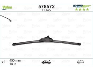 578572 (VALEO) Щітка склоочисника 450 ммVW Golf IV 97-03 Renault Megane II 03-09 SEAT Ibiza 02-09