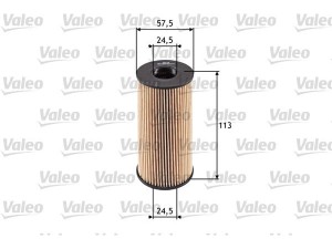 586529 (VALEO) Фильтр масляный вставкаRenault Megane III 09-16 Nissan Qashqai 07-14 Opel Vivaro 01-14