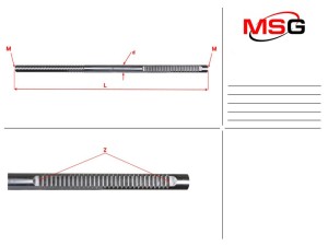 BW410.NLR0.C (MSG) Шток рульової рейки з ЕУРBMW 3 F34 13- BMW 4 F32-36 13-20 BMW 3 F30-31 12-19