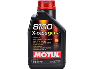 109774 (MOTUL) Масло моторное 5W-40 синтетика 1 л MOTUL 8100 X-Cess gen 2
