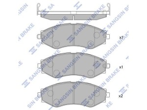 SP1103 (Hi-Q) Колодки тормозные дисковые передниеChevrolet Aveo 03-08 Chevrolet Lacetti 04-13 Daewoo Lanos 97-20