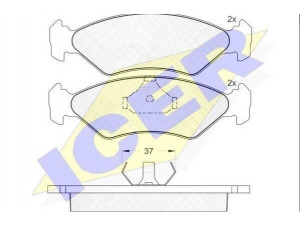180776 (ICER) Колодки тормозные дисковые передниеFord Ka 96-08 Ford Fiesta 96-01
