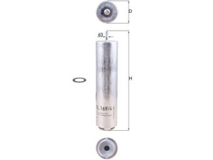 KL169/4D (MAHLE) Фильтр топливныйBMW X5 E70 07-13 BMW 5 F10-18 10-17 Mini Hatch R56 07-14