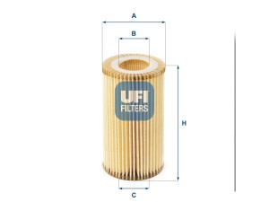 2500200 (UFI) Фильтр масляный вставкаMercedes-Benz Sprinter 906 06-18 Mercedes-Benz E-Class W211 02-09 Chrysler Crossfire 03-07