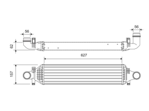 818624 (VALEO) Радиатор интеркулера 1.5DCI 8V, 1.8CDI 16V, 1.5CDI 8VMercedes-Benz A-Class W176 12-18 Mercedes-Benz GLA X156 13-20 Mercedes-Benz CLA 13-19