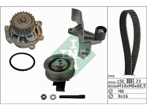 530054631 (INA) Комплект ГРМ ремінь 2 ролики помпа 2.0MPI 20VVW Passat B5 96-05 Audi A6 97-04 Audi A4 04-08