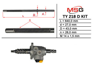 TY218DCKIT (MSG) Комплект зубчатой передачиToyota Avalon 05-12 Toyota Camry 01-06 Lexus ES 01-06