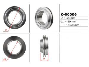 K-00006 (EMMETEC) Поршень штока рулевой рейки 30,00/54,00/18,60VW Crafter 06-16 Mercedes-Benz Sprinter 906 06-18