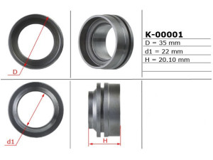 K-00001 (EMMETEC) Поршень штока рульової рейки 22,00/35,00/20,10Ford Fusion 02-12 Ford Fiesta 02-09 Mazda 2 03-07