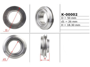 K-00002 (EMMETEC) Поршень штока рулевой рейки 26,00/50,00/18,30Mercedes-Benz Vito W639 03-10
