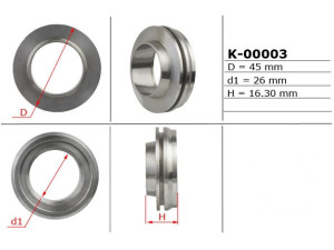 K-00003 (EMMETEC) Поршень штока рулевой рейки 26,00/45,00/16,30Mercedes-Benz CLK W209 02-10 Mercedes-Benz E-Class W211 02-09 Mercedes-Benz C-Class W203 00-07
