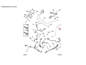 9825449280 (PEUGEOT) Трубка охлаждающей жидкостиPeugeot 508 18-