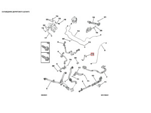 9817282080 (PEUGEOT) Трубка охлаждающей жидкостиPeugeot 508 18-