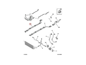 9822412480 (PEUGEOT) Патрубок охлаждающей жидкости 2 частиPeugeot 508 18-