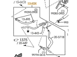 R2AA1340XA (AUDI) Трубка паливної системи комплект 2.2CiDT 16VMazda 3 09-14 Mazda 6 08-12