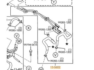 R2AH13H30A (MAZDA) Трубка топливной системы комплект 2.2CiDT 16VMazda 3 09-14
