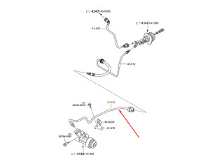 BBT641360A (MAZDA) Трубка сцепления 2 частьMazda 3 09-14
