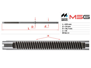 HO217C (MSG) Шток рулевой рейки ГУРHonda Civic 4D 05-12