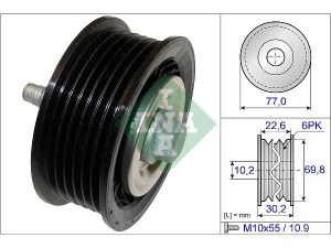 532 0700 10 (INA) Ролик ГРМ 2.0CDTI 16VOpel Astra J 10-15 Chevrolet Malibu 12-15 SAAB 9-5 09-11