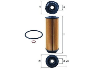 OX1146D (MAHLE) Фильтр масляныйToyota Supra 19- BMW X3 G01 17- BMW 5 G30-38 16-