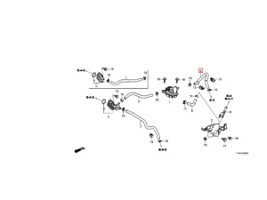 361675AAA00 (HONDA) Трубка вакуумной системы резиновая клапанаHonda Accord CV 17-
