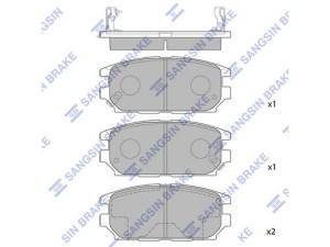 SP1069 (Hi-Q) Колодки гальмівні дискові задніMitsubishi Galant 92-96 Mitsubishi Space Wagon 98-04 Mitsubishi Lancer IX 03-11