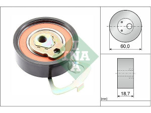 531 0339 10 (INA) Ролик ГРМ натяжной 1.4MPI 16V, 1.6MPI 16VVW Golf VI 09-14 Audi A2 00-05 Skoda Octavia A5 04-13