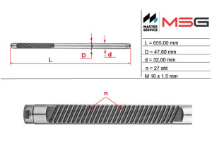 ME212C (MSG) Шток рулевой рейки ГУРMercedes-Benz CL C215 99-06 Mercedes-Benz S-Class W220 98-06