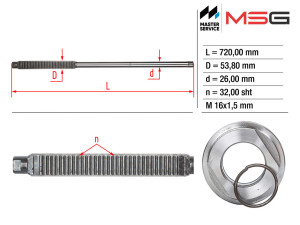 ME215C1 (MSG) Шток рулевой рейки ГУРMercedes-Benz Vito W639 03-10