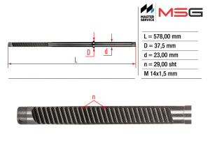 RE252C (MSG) Шток рулевой рейки ГУРRenault Symbol 98-08 Renault Clio II 98-05