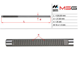 TY109C (MSG) Шток рулевой рейки без ГУРToyota RAV4 05-13 Lexus NX 14-21