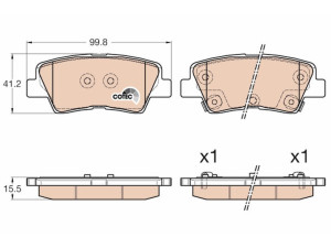 GDB3537 (TRW) Колодки тормозные дисковыеHyundai Veloster 11-18 Hyundai Elantra MD 11-16 Kia Ceed 12-19